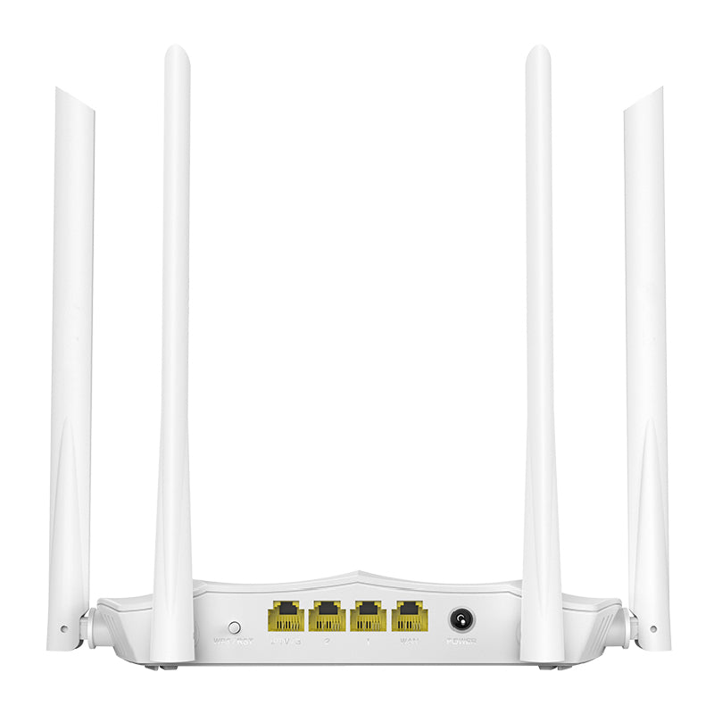 Tenda AC5 AC1200 Dual Band WiFi Router, 3 Ports, 4 Antenna, 1200Mbps - White