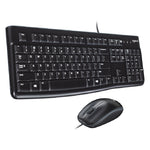 Logitech MK120 Keyboard and Mouse Combo Wired - Black