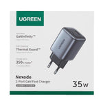 Ugreen CD350 Nexode 2-Port GaN Fast Charger, 35W - Space Grey