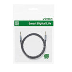 Ugreen AV112 Mini jack cable 3.5mm, AUX, 2m - Black