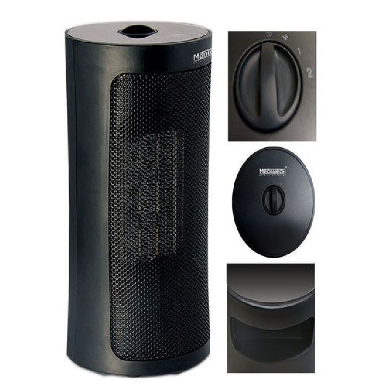 Media Tech Ceramic Heater, 1500 Watt, MT-002 - Black