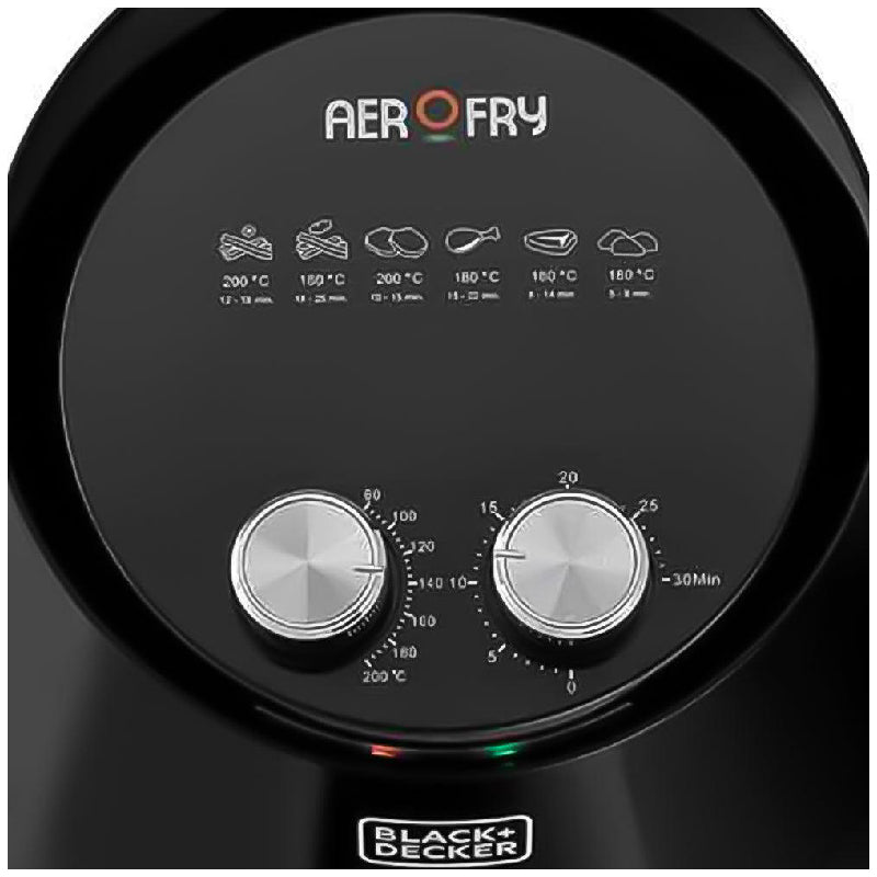 Black&Decker Air Fryer, 1500W, 4.5L, AF350 - Black
