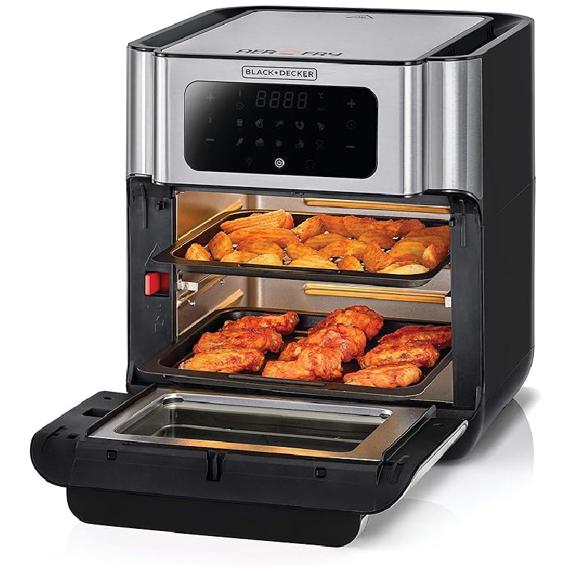 Black&Decker Air Fryer, 1500W, 12L, AOF100-B5 - Silver