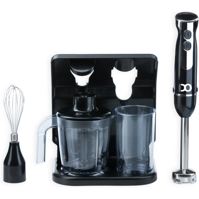 Hand Blender with Stand, 800 Watt, 600 mL, with Whisk and Chopper, HBLG800-BK - Black 