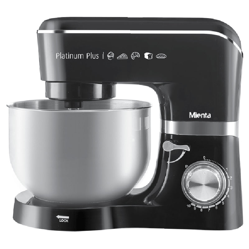 Mienta Platinum Plus Stand Mixer, 5.5 Liter, 1300 Watt, KM38332A - Black