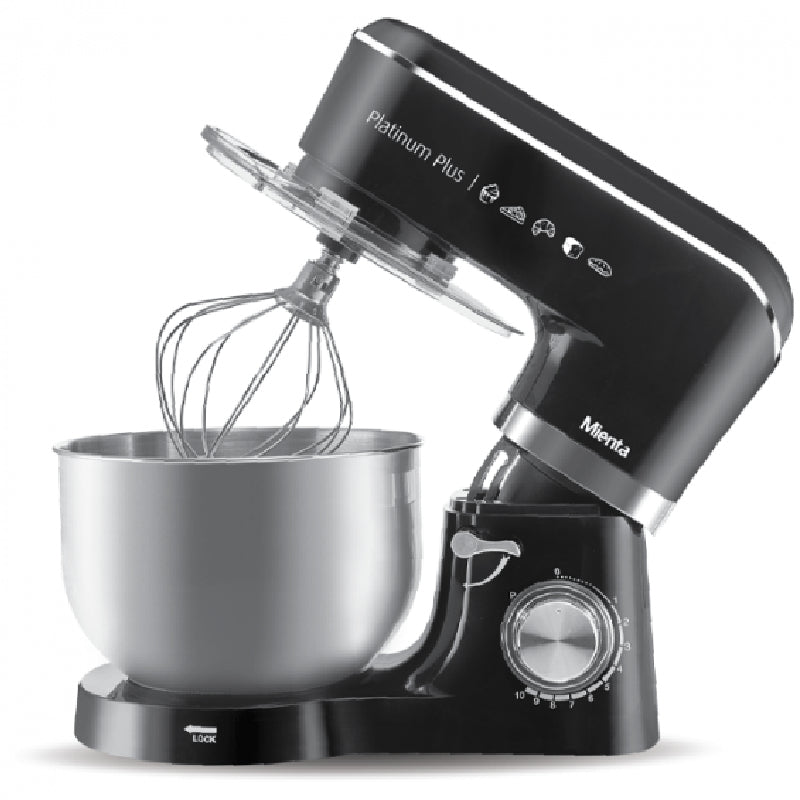 Mienta Platinum Plus Stand Mixer, 5.5 Liter, 1300 Watt, KM38332A - Black