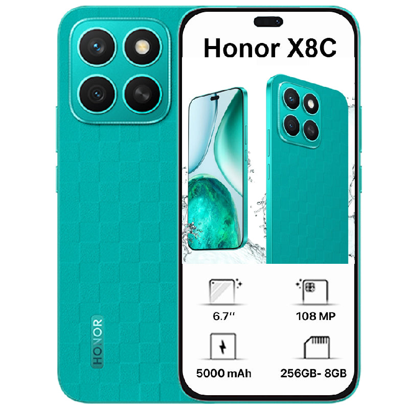Honor X8C 8GB Ram, 256GB - Marrs Green With Free Gift Honor Choice Erebuds X7 Lite