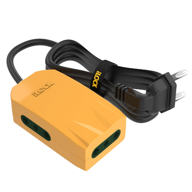 i-Lock Mini Power Strip – 3 outlets, 3M - Black*Yellow