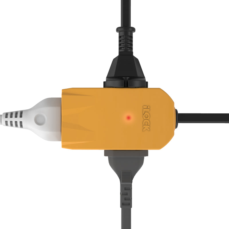 i-Lock Mini Power Strip – 3 outlets, 3M - Black*Yellow