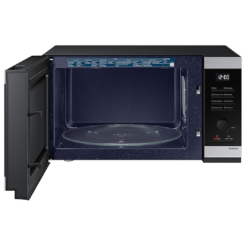 Samsung Microwave, 40 Liters, 900 Watts, Digital Screen, Grill, MG40DG5524ATSG - Black&Silver
