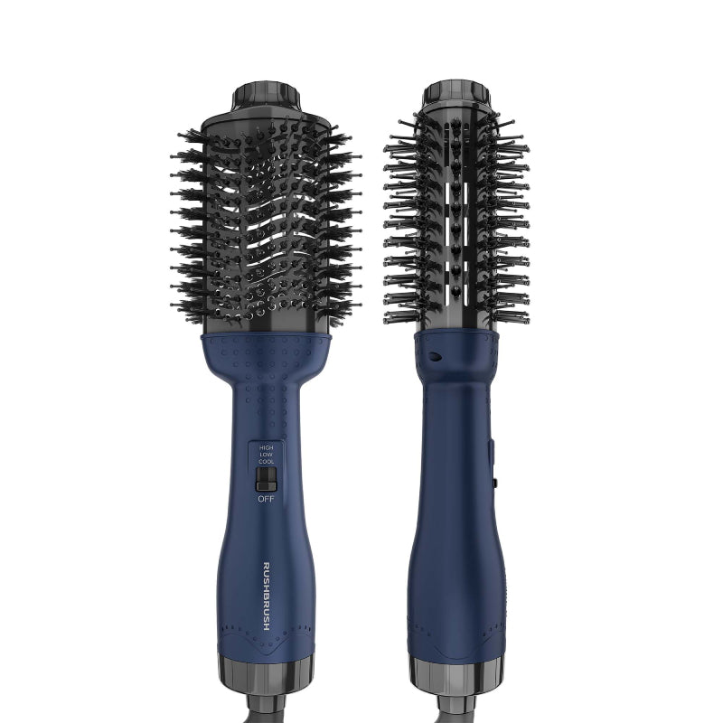 Rush Brush V2 Pro Hair Straightener Brush, 1300 Watt - Navy Blue