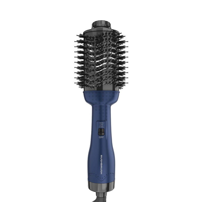 Rush Brush V2 Pro Hair Straightener Brush, 1300 Watt - Navy Blue