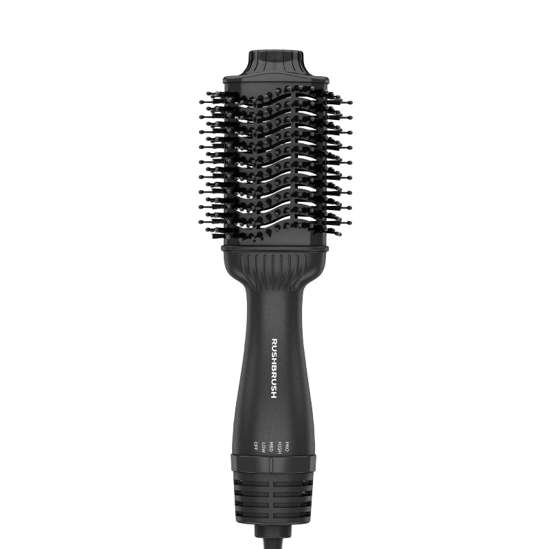 Rush Brush V3 Pro Hair Straightener Brush, 1400 Watt - Black