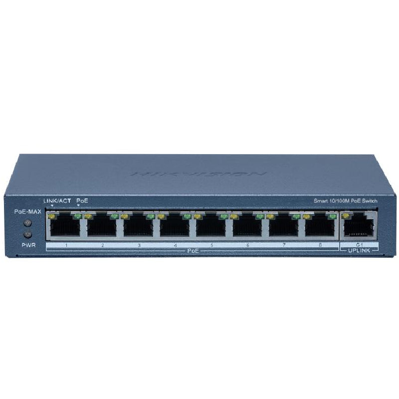 Hikvision PoE Switch 8 Ports Fast Ethernet Smart, DS-3E1309P-EI - Dark Blue