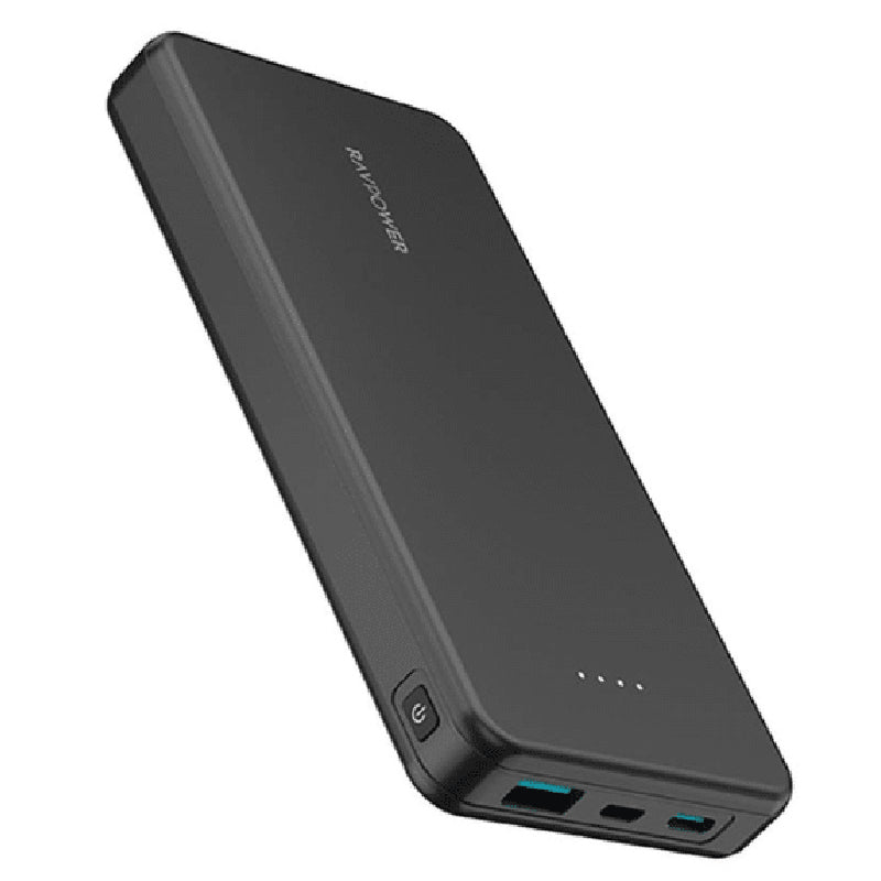 RavPower RP-PB1215 PD Power Bank, 15W, 3 Ports, 10000 mAh - Black