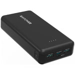 RavPower Pioneer RP-PB1216 PD Power Bank, 15W, 4 Ports, 20000 mAh - Black