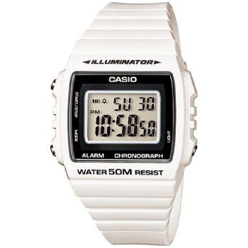 Casio Digital Men's Watch 41mm, W-215H-7AVDF - White