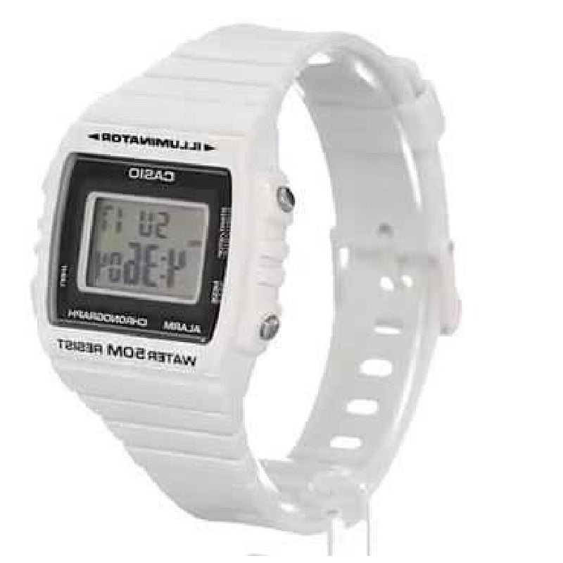 Casio Digital Men's Watch 41mm, W-215H-7AVDF - White