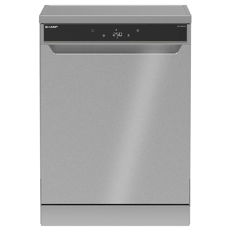 Sharp Dishwasher 14 Person, 60Cm, Inverter, Digital, 10 Programs, QW-V1014A-SS - Stainless Steel