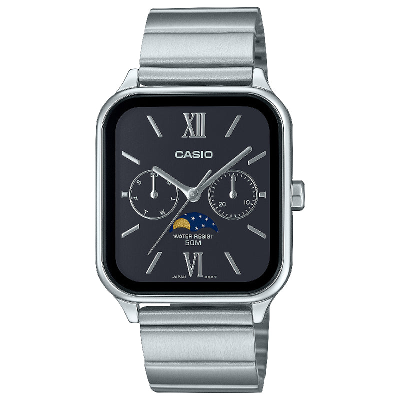 Casio Watch For Women&Men With Stainless steel Band, MTP-M305D-1A2VDF - Silver