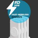 Powerology 4 in 1 Power Station 10000mAh, PD ,100W, QC Wireless Power Bank, PPBCHA2641WH - White