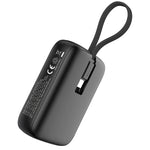  Powerology 10000 mAh Power Bank With USB-C Cable, 20W, PPBCHA66-BK - Black