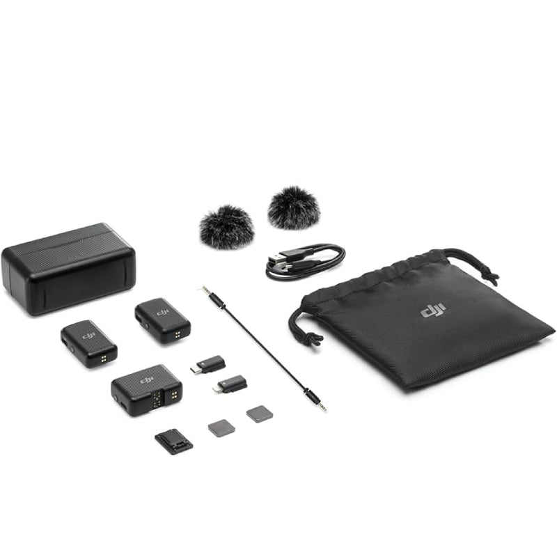 DJI Mic (2 TX + 1 RX Charging Case) Wireless Microphone - Black