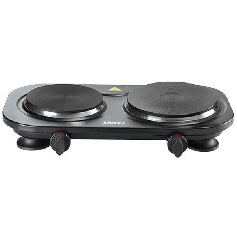 Mienta Duetto Hot Plates, 2 Burners, 2500 Watt, HP41225A - Black