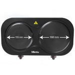 Mienta Duetto Hot Plates, 2 Burners, 2500 Watt, HP41225A - Black