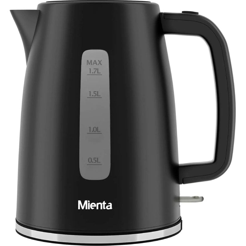 Mienta Plastic Electric Water Kettle, 1.7 Liter, 2200 Watt, EK201737A - Black