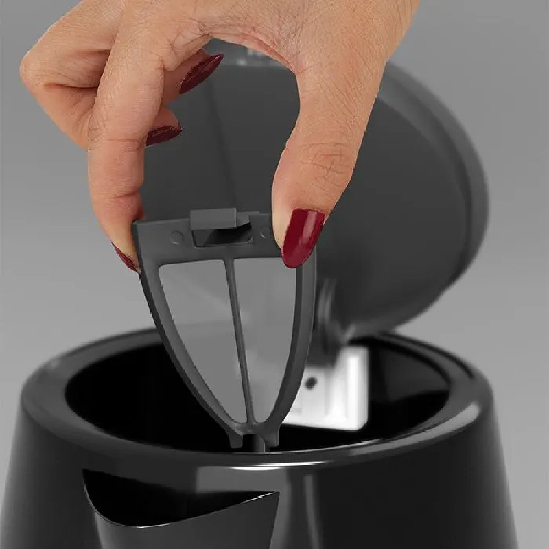 Mienta Plastic Electric Water Kettle, 1.7 Liter, 2200 Watt, EK201737A - Black