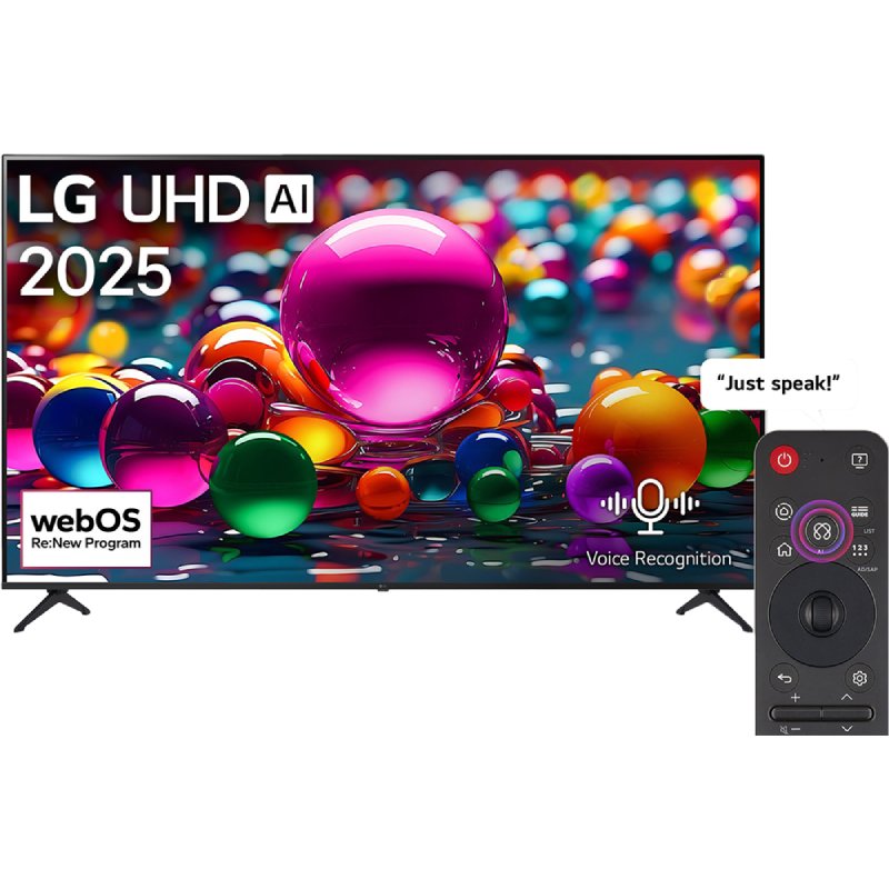 LG Smart TV, 55Inch, 4K UHD, LED, With Built In Receiver, 55UA85006LA - Black