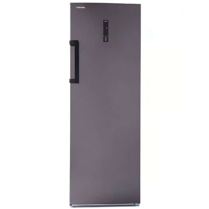 Toshiba Upright No Frost Digital Deep Freezer, 238 Liters, 7 Drawers, GR-RU312WE-DMN(37H) - Satin Grey