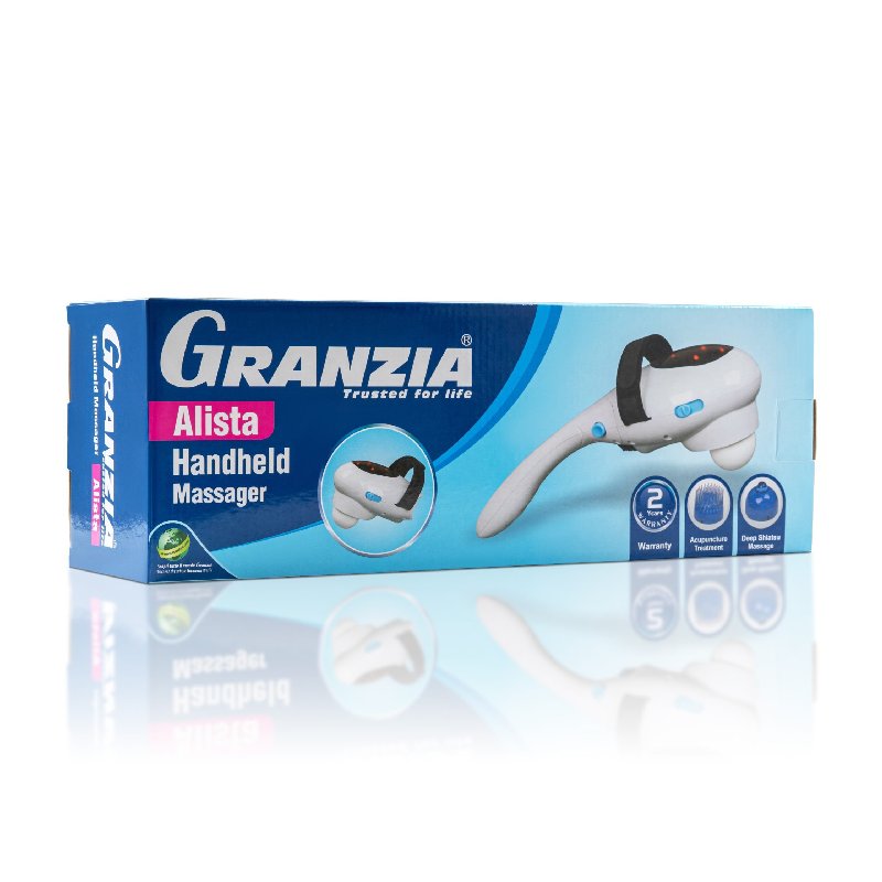 Granzia Alista Portable Handheld Massager with Infrared Therapy - White