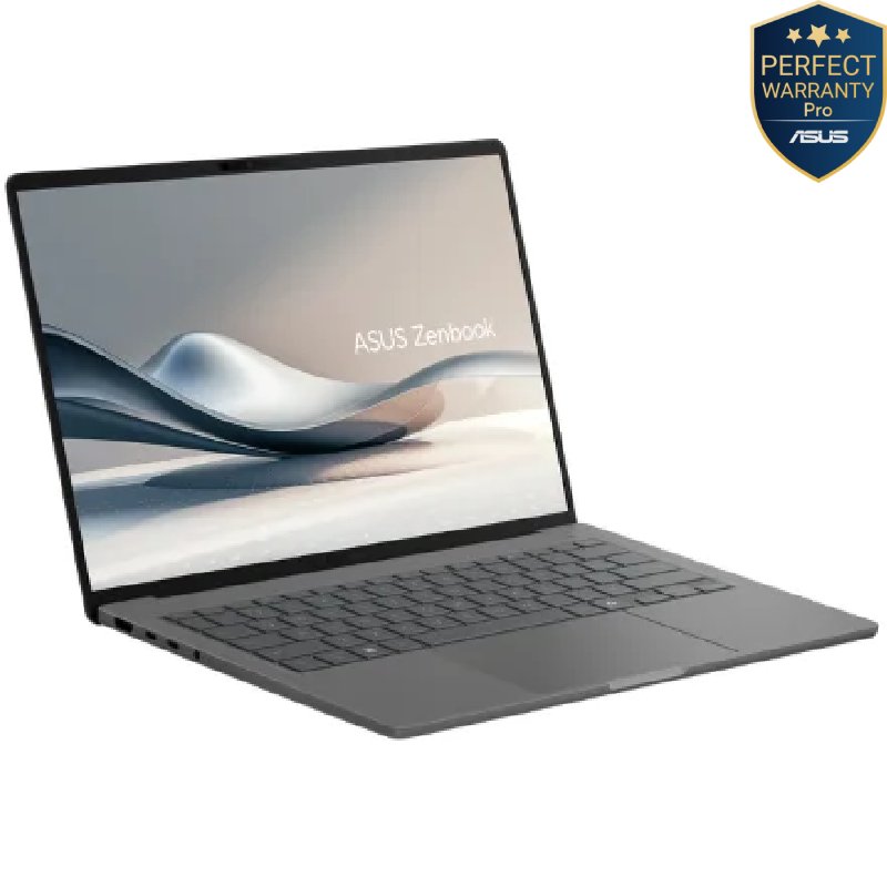 ASUS Zenbook A14, Snapdragon X X1 26 100, 16GB, 1TB SSD, Qualcomm® Adreno, 14.0" WUXGA OLED, Win 11, UX3407QA-QD232W - Iceland Gray