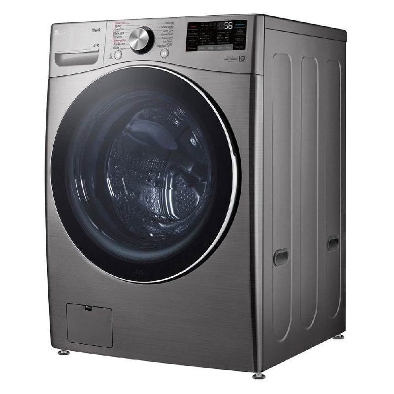 LG 21Kg Washing Machine, Front Load, 6 Motion, DD Motor Steam, TurboWash, TurboDry, F0P2CYV2T - Silver