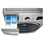 LG 21Kg Washing Machine, Front Load, 6 Motion, DD Motor Steam, TurboWash, TurboDry, F0P2CYV2T - Silver