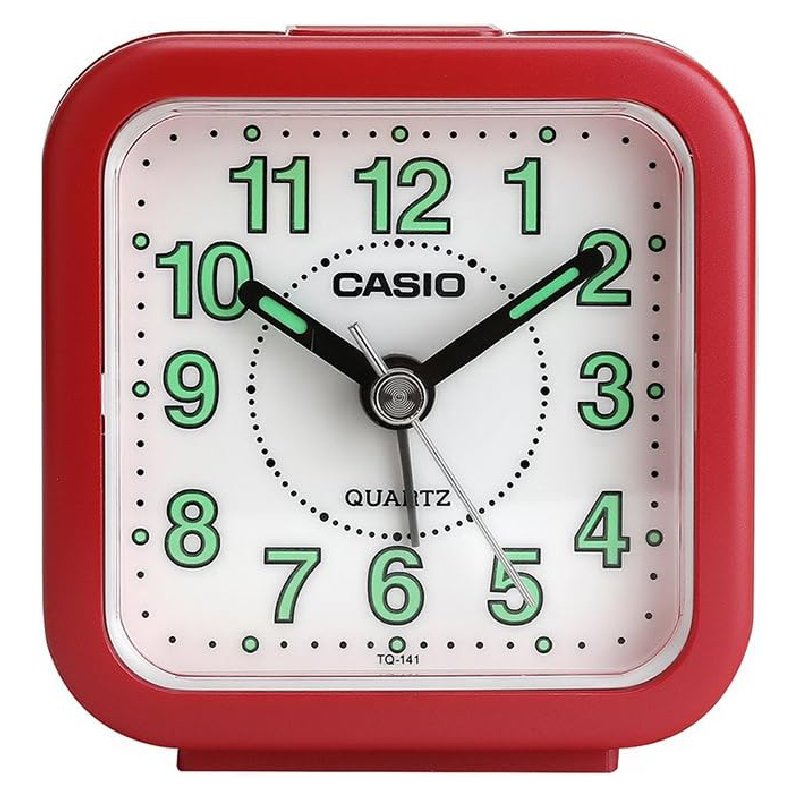 Casio Alarm Clock, TQ-141-4 - Red