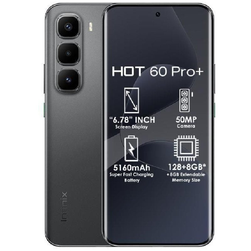 Infinix Hot 60 Pro+ 8GB Ram, 256GB - Sleek Black