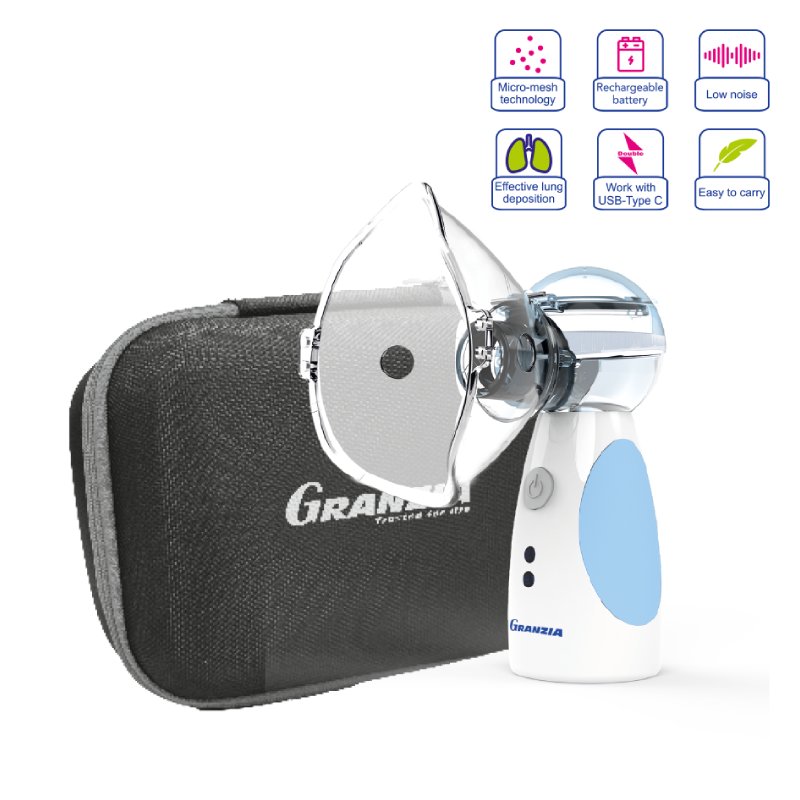 Granzia BreezMesh Portable Nebulizer - White