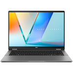 Asus Vivobook 14 Flip Laptop, Intel® Core™ Ultra 7 256V, 16GB Ram, 512GB SSD, Intel® Arc™, 14" WUXGA, Win 11, TP3407SA-QL039W - Matte Gray