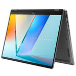 Asus Vivobook 14 Flip Laptop, Intel® Core™ Ultra 7 256V, 16GB Ram, 512GB SSD, Intel® Arc™, 14" WUXGA, Win 11, TP3407SA-QL039W - Matte Gray