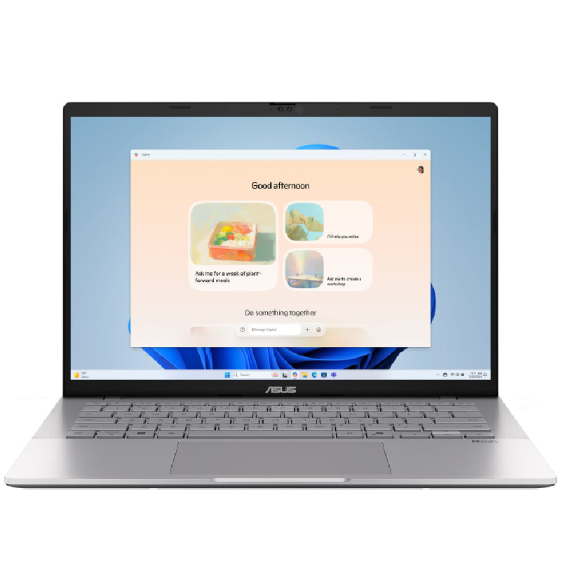 Asus Vivobook S14 Laptop, Intel® Core™ Ultra 5 225H, 16GB Ram, 512GB SSD, Intel® Graphics, 14inch WUXGA, Win 11, S3407CA-LY065W - Cool Silver