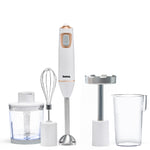Tank Hand Blender All in One, 5 Speed Control + Turbo, 600 Watts, CM-6003-1 - White