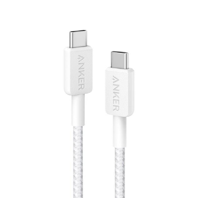 Anker A81F5H21 Type-C To Type-C Cable, 60W, Fast Charging - White