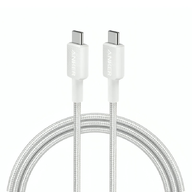 Anker A81F5H21 Type-C To Type-C Cable, 60W, Fast Charging - White