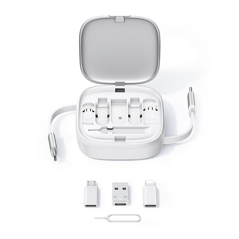Usams U87 Fast Charging Cable with Multifunctional Storage Set Box, 60W, US-SJ650 - White