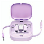 Usams U87 Fast Charging Cable with Multifunctional Storage Set Box, 60W, US-SJ650 - Purple