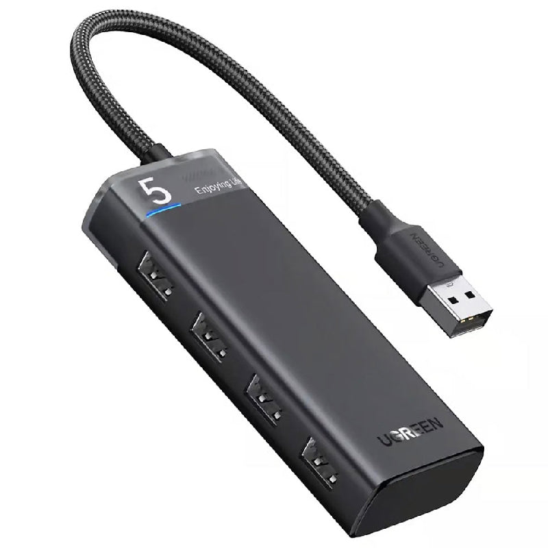 Ugreen 15548 5in1 USB 3.0 HUB 4 Ports With Type-C Port - Black
