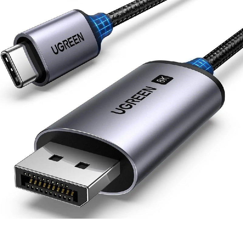 Ugreen 25157 USB-C To Display Port Cable 8K@60Hz 4K@240Hz, 1M - Gray